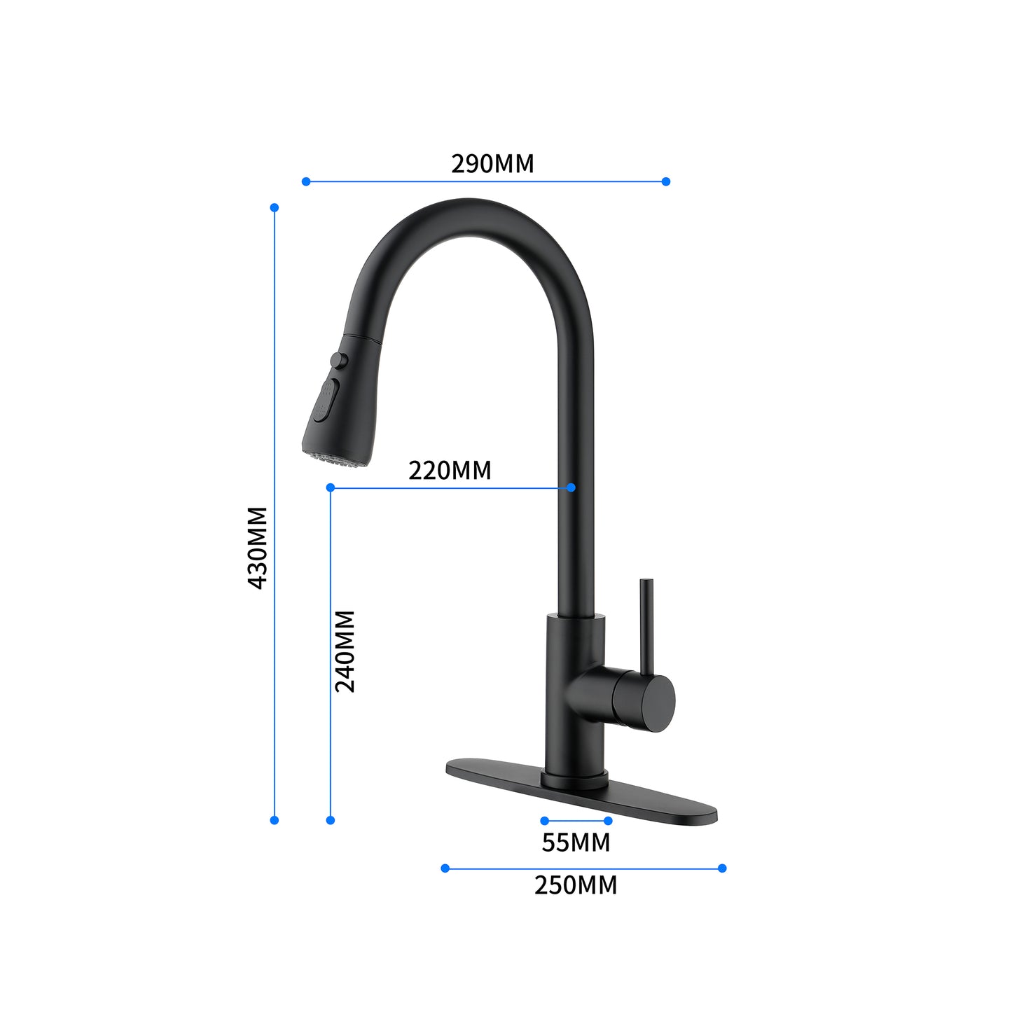 Black Kitchen Faucet