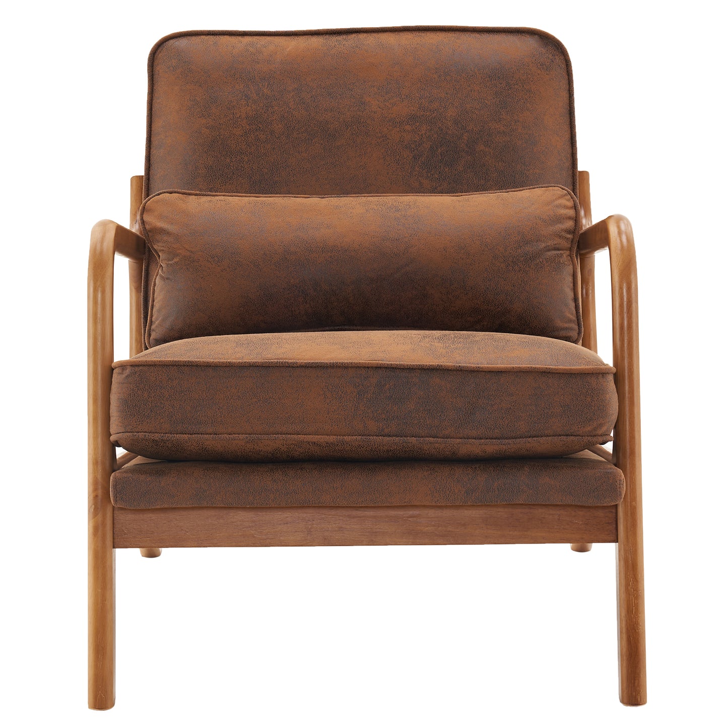 Oak Armrest Oak Upholstered Single Lounge Chair