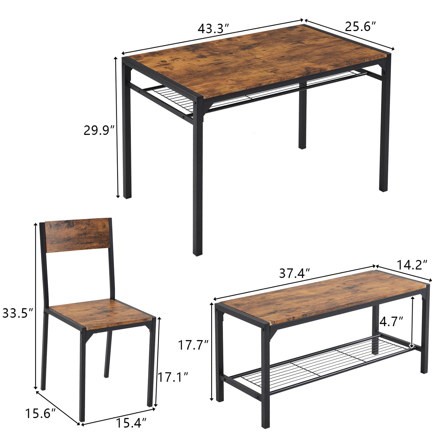 Dining Table Set for 4