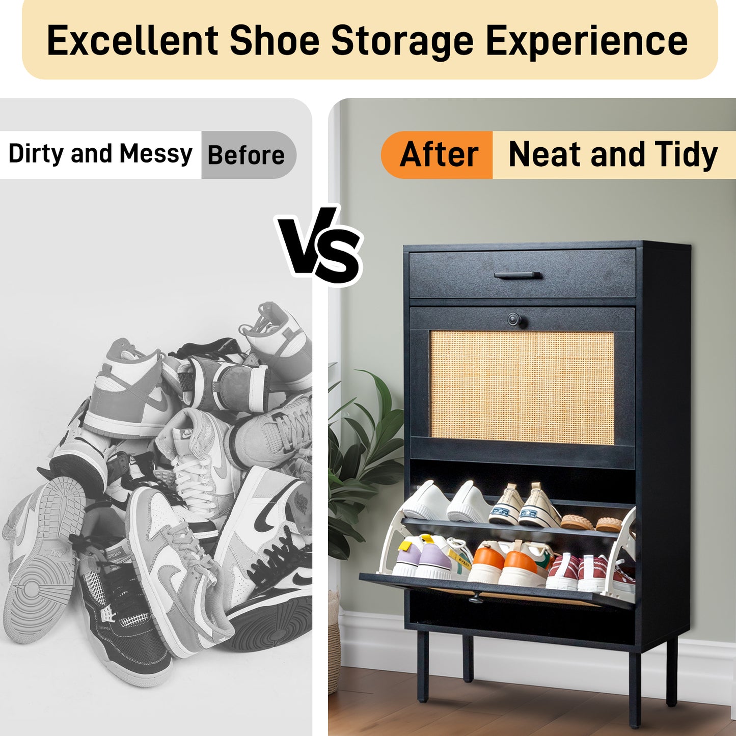 Iron Vintage Shoe Cabinet