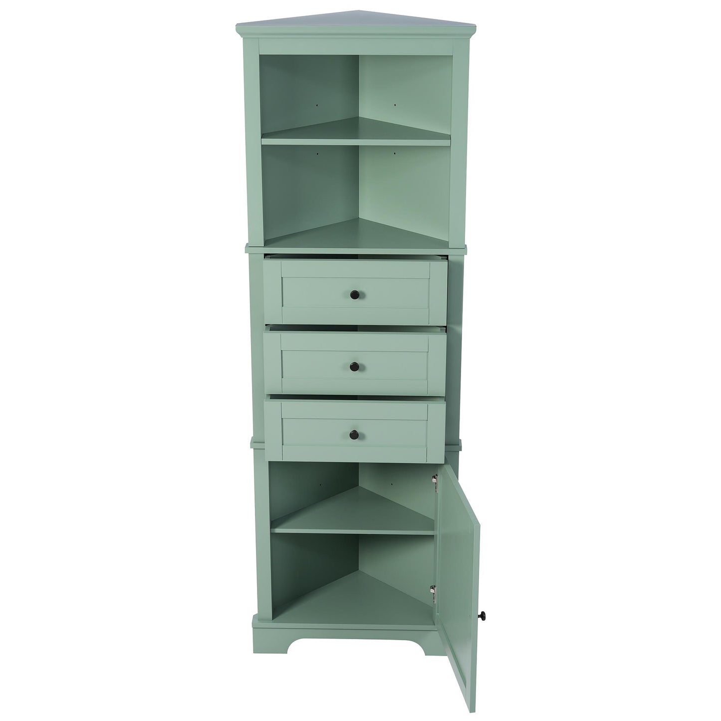 Green Tall Talley Cabinet