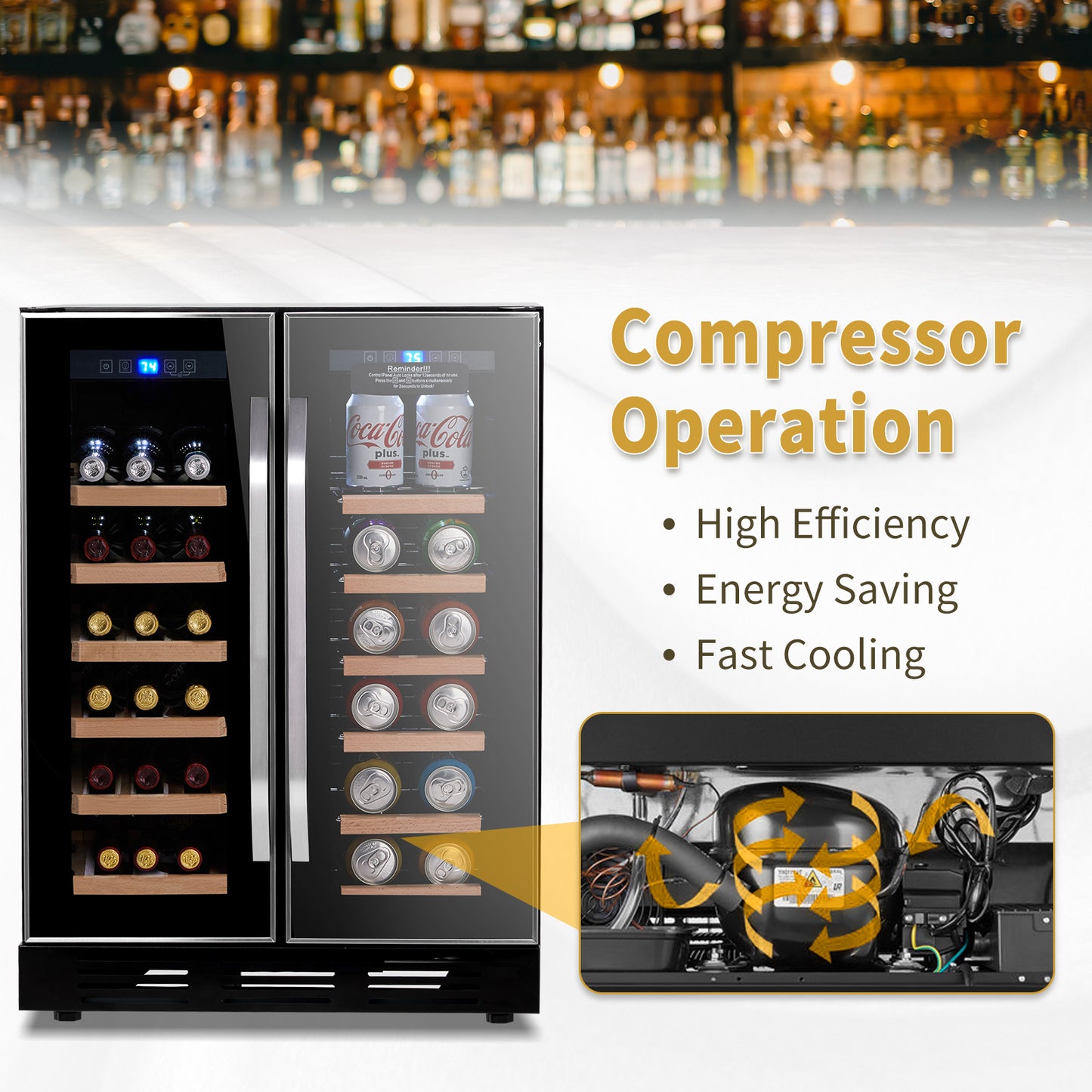 Dual Zone Wine and Beverage Refrigerator