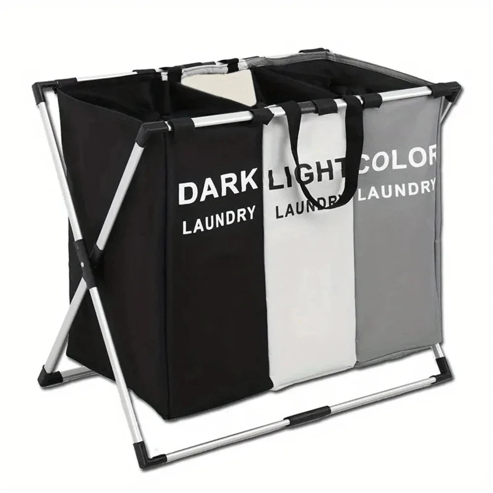 3-Grid Foldable Laundry Hamper