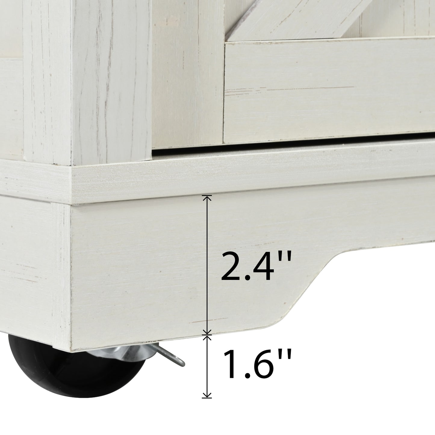 53.7" Farmhouse Kitchen Island with Power Outlet