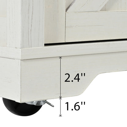 53.7" Farmhouse Kitchen Island with Power Outlet