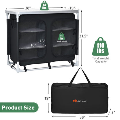 Black Camping To Go Kitchen