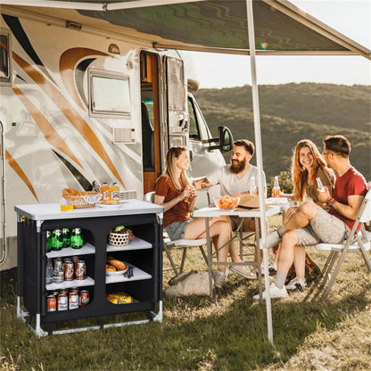 Black Camping To Go Kitchen