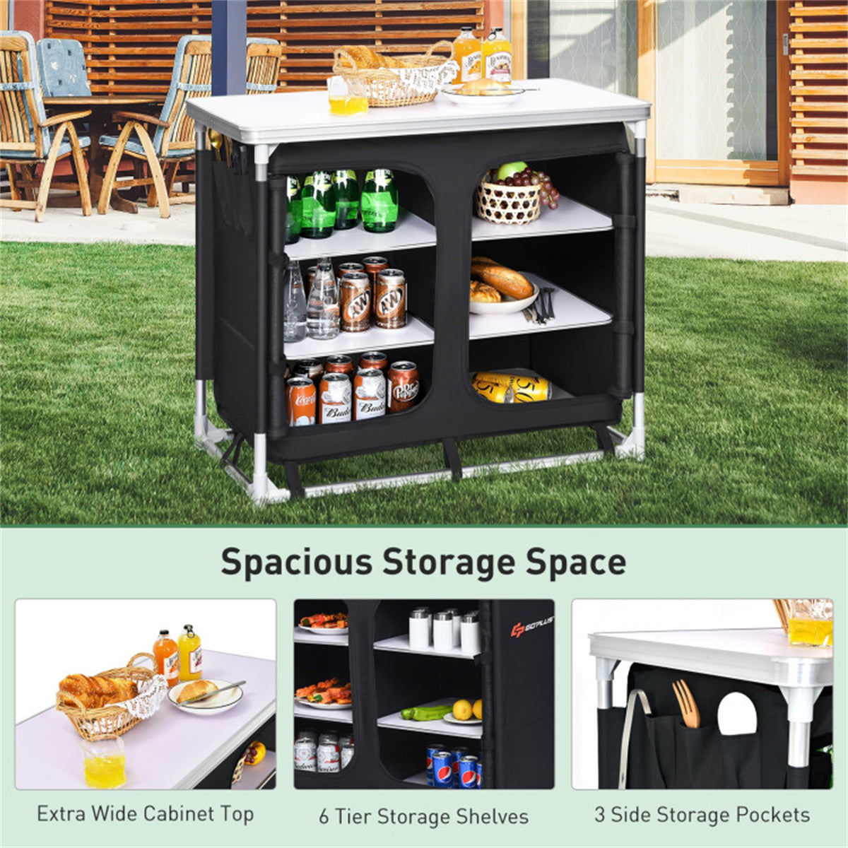 Black Camping To Go Kitchen