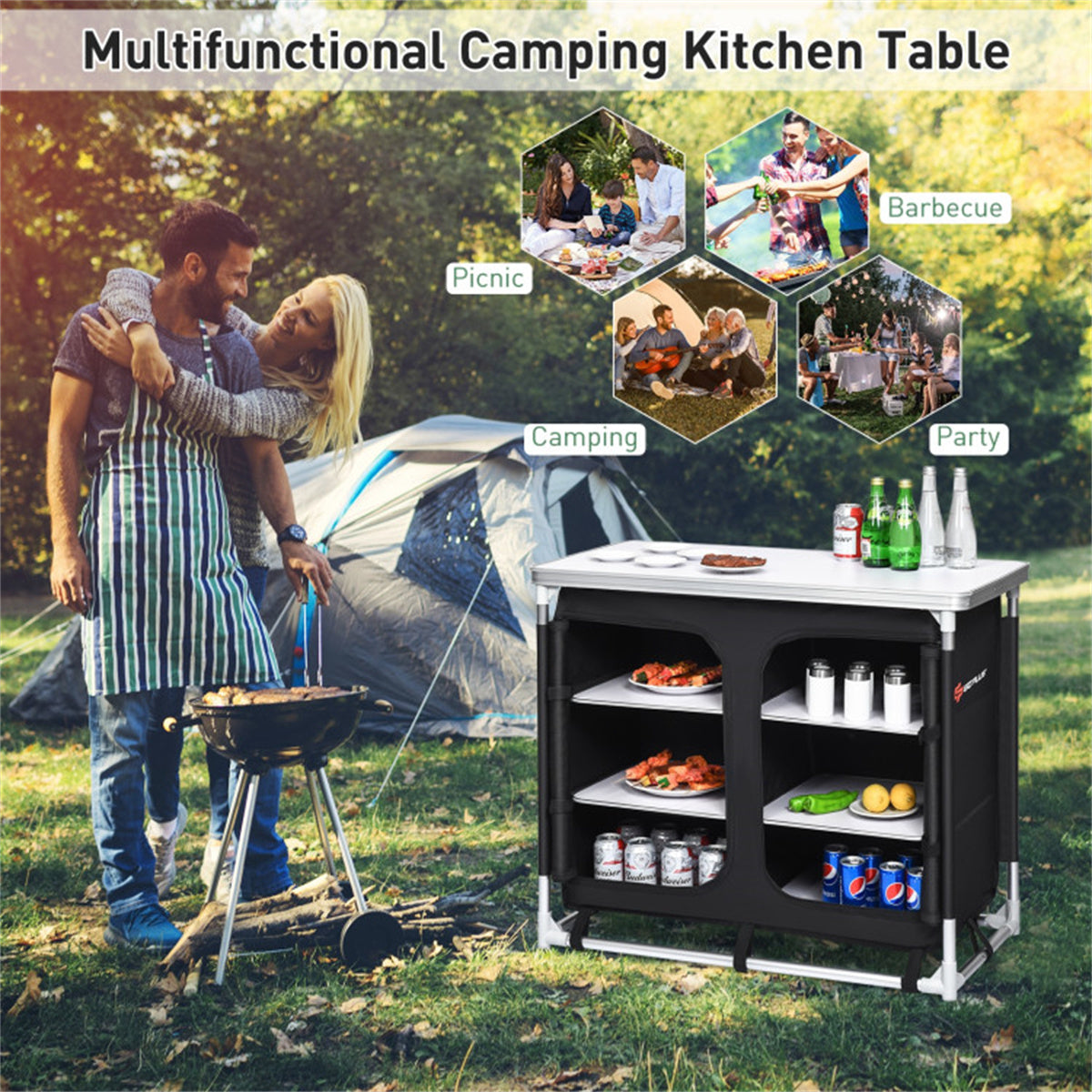 Black Camping To Go Kitchen