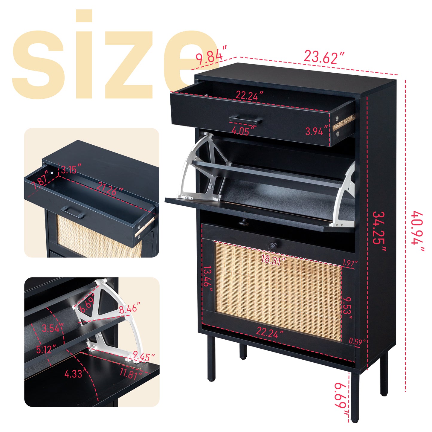 Iron Vintage Shoe Cabinet