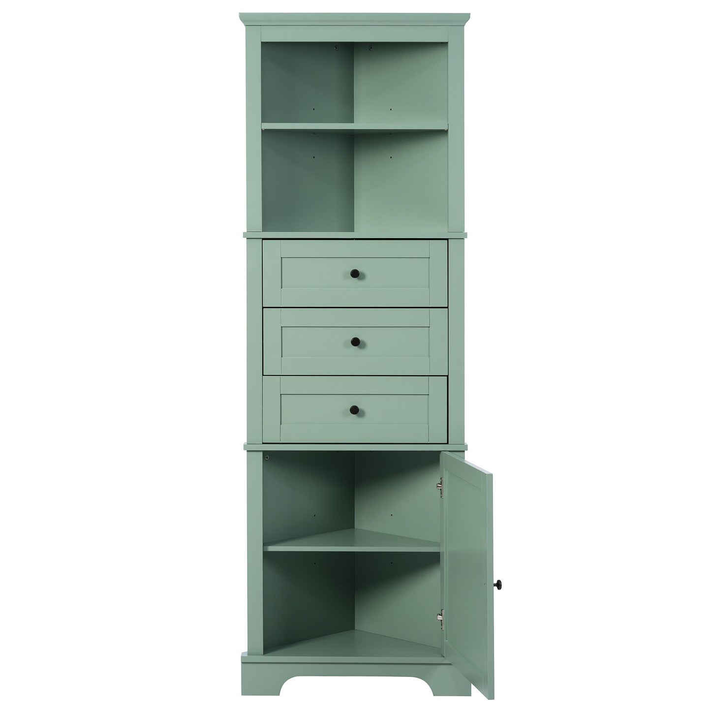 Green Tall Talley Cabinet