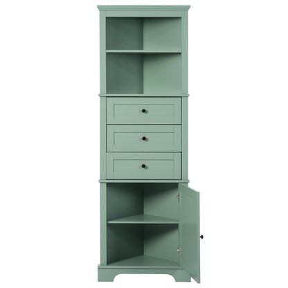 Green Tall Talley Cabinet
