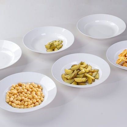 White Dinner Plates Set of 6 - Smooth Glaze
