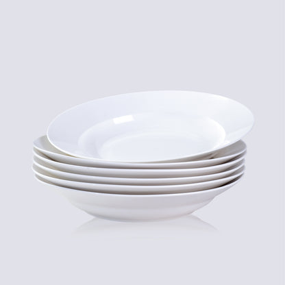 White Dinner Plates Set of 6 - Smooth Glaze