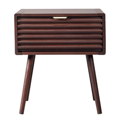 Wood Nightstand End Side Table
