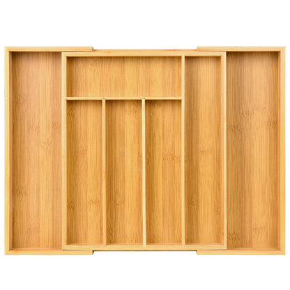 Expandable Bamboo Kitchen Drawer Organizer