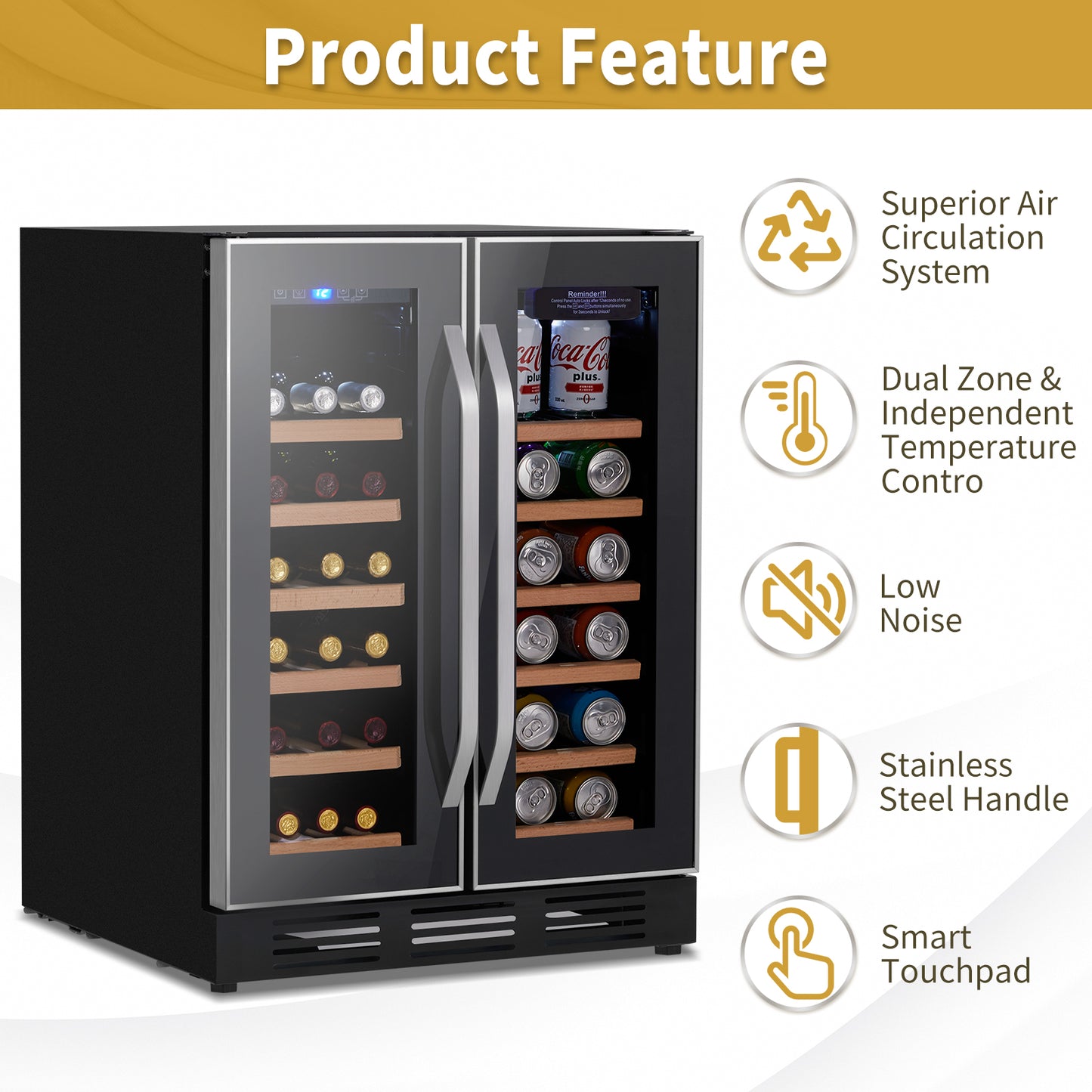Dual Zone Wine and Beverage Refrigerator