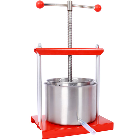 Fruit Wine Manual Press - 0.53 Gallon Stainless Steel