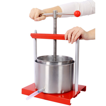 Fruit Wine Manual Press - 0.53 Gallon Stainless Steel