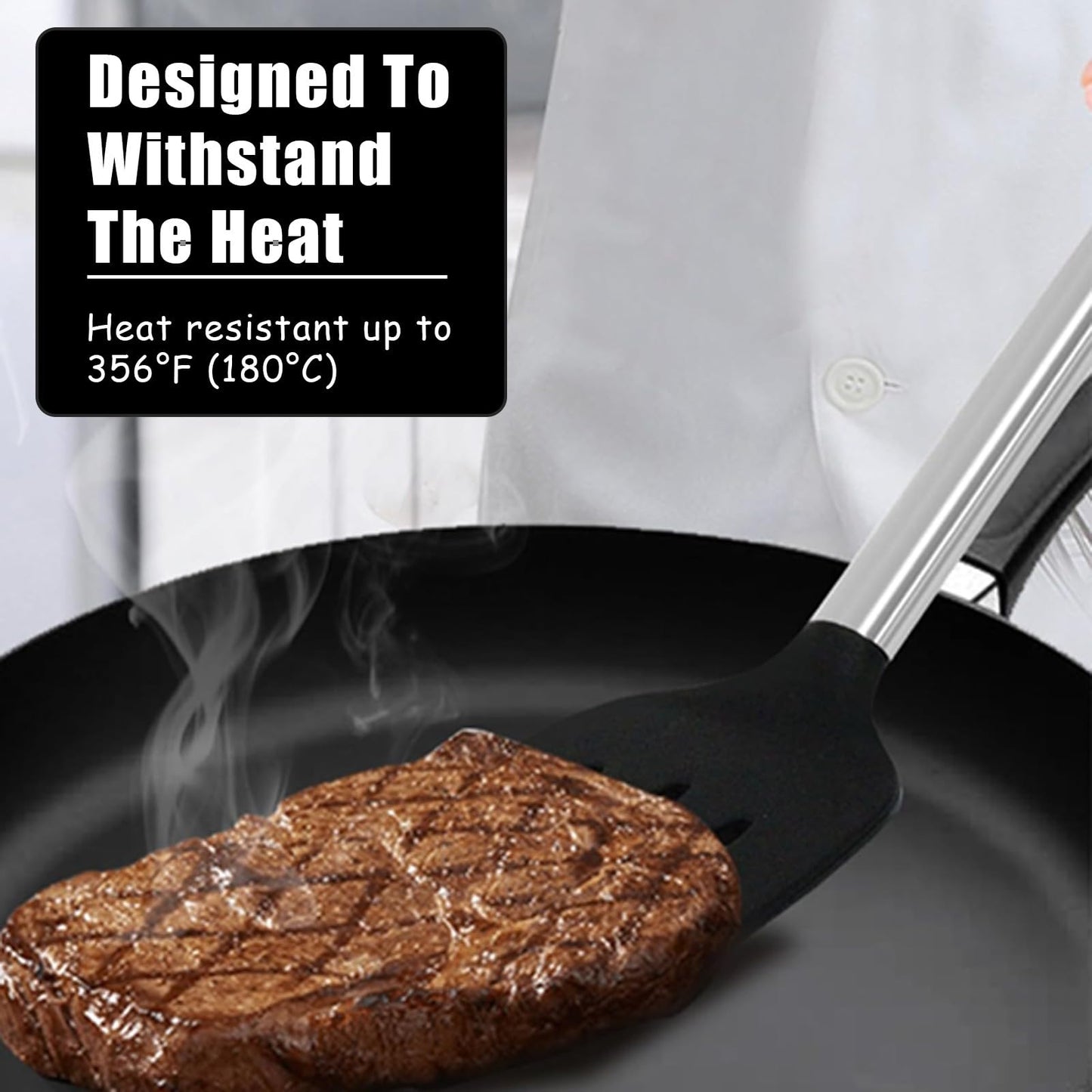 Pack of 2 Silicone Spatula Set (Khaki)