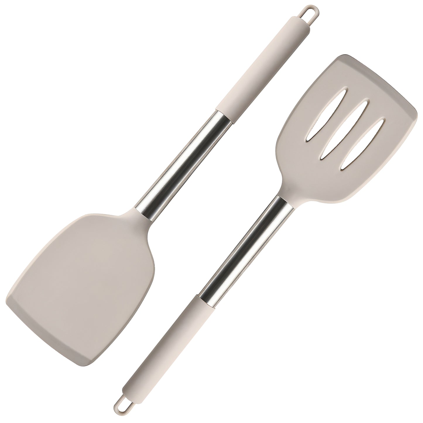 Pack of 2 Silicone Spatula Set (Khaki)