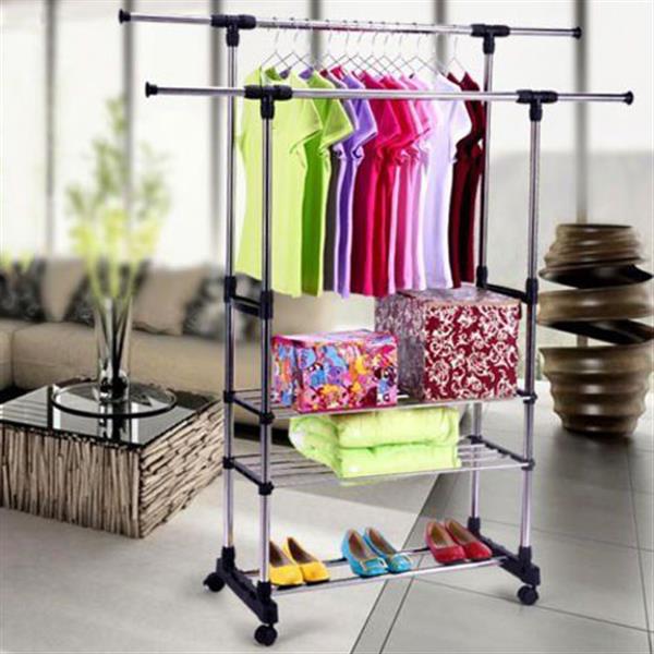 3 Tiers Stainless Steel Clothing Rack