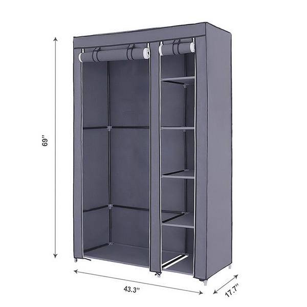 67" Portable Clothes Closet Wardrobe