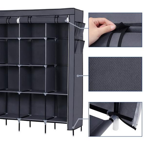 67" Clothes Closet Portable Wardrobe
