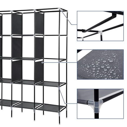 67" Clothes Closet Portable Wardrobe